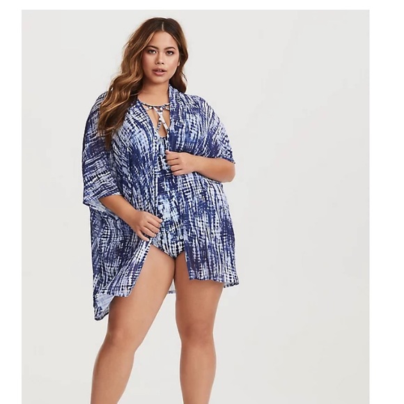 torrid Other - Torrid blue tie dye mesh swim coverup size 5X 6X